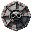 FOXFIRE Ballistic Gun turret mount sprite — a compact rotating gunmetal turret base that tracks targets through a full circle